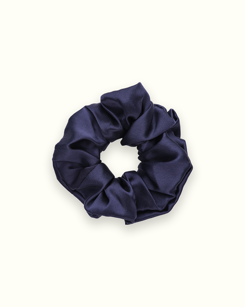 100% pure silk scrunchie - the big - Midnight blue