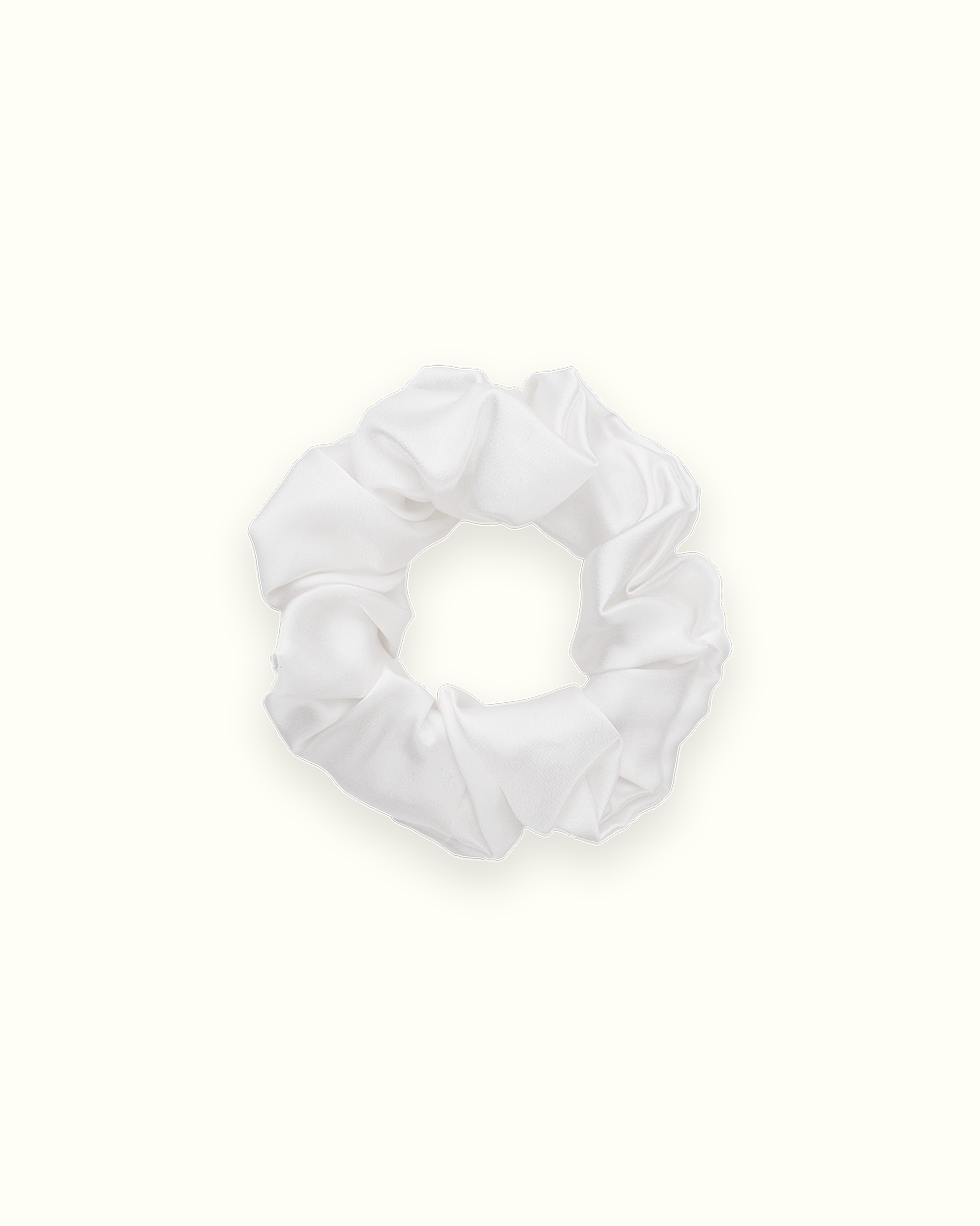 Chouchou 100% pure soie - Le moyen - Blanc