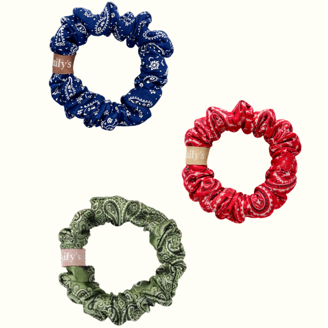 Trío de coleteros (pañuelo rojo, azul y verde) - el pequeño