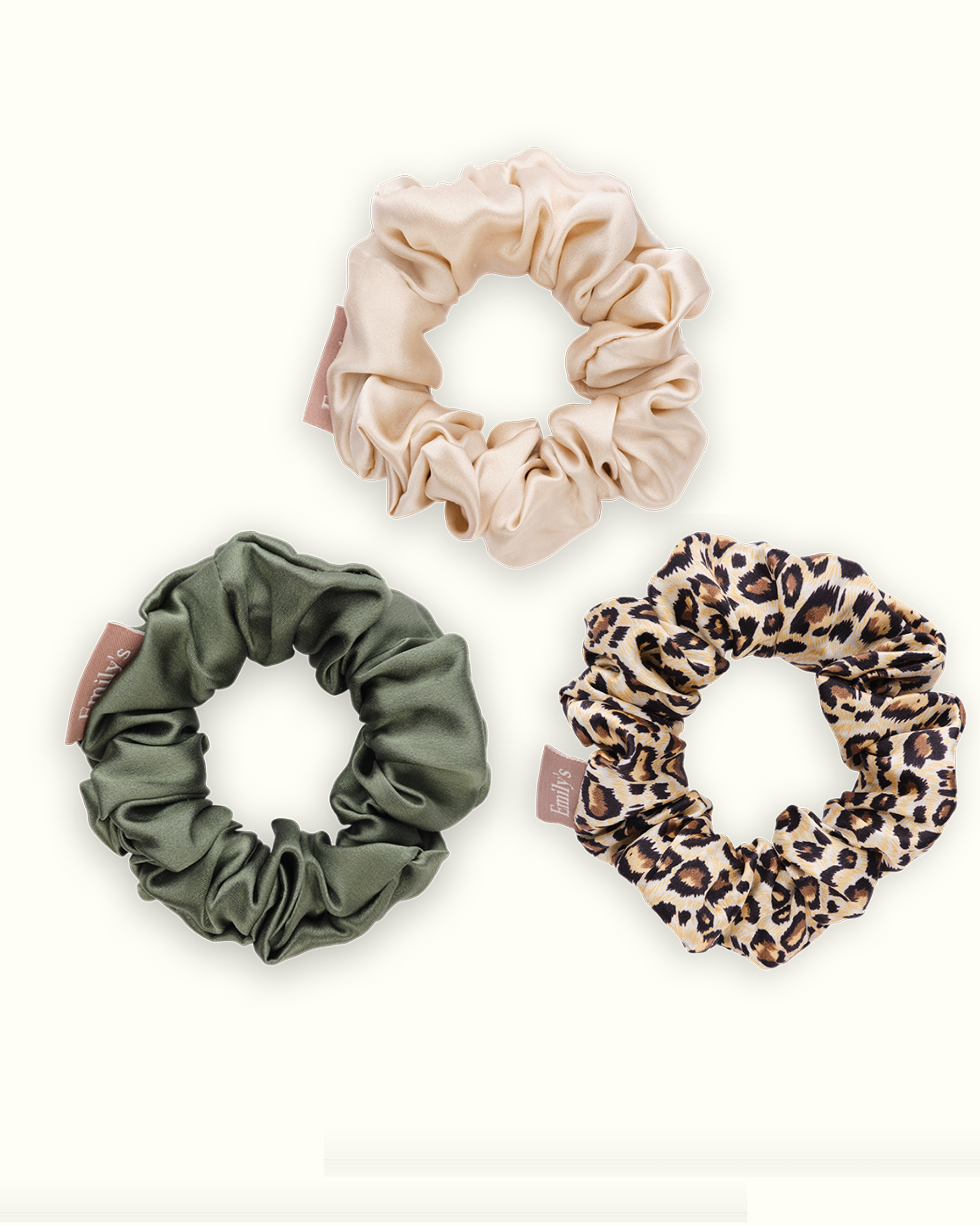 Crackers de Noël - Trio de Chouchous M - Champagne, Léopard, Vert sauge