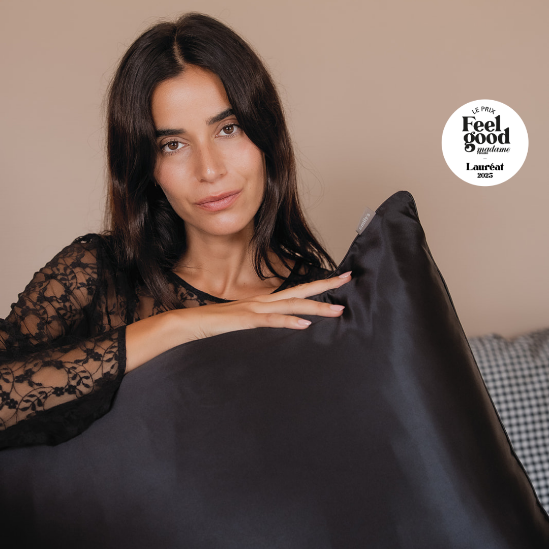 100% Pure Mulberry Silk Pillowcase - Black