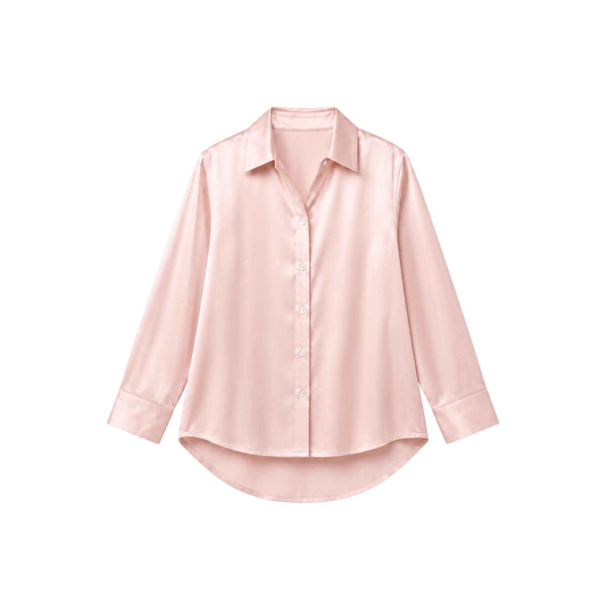 Chemise Oversize 100% pure soie de mûrier - Rose Poudré