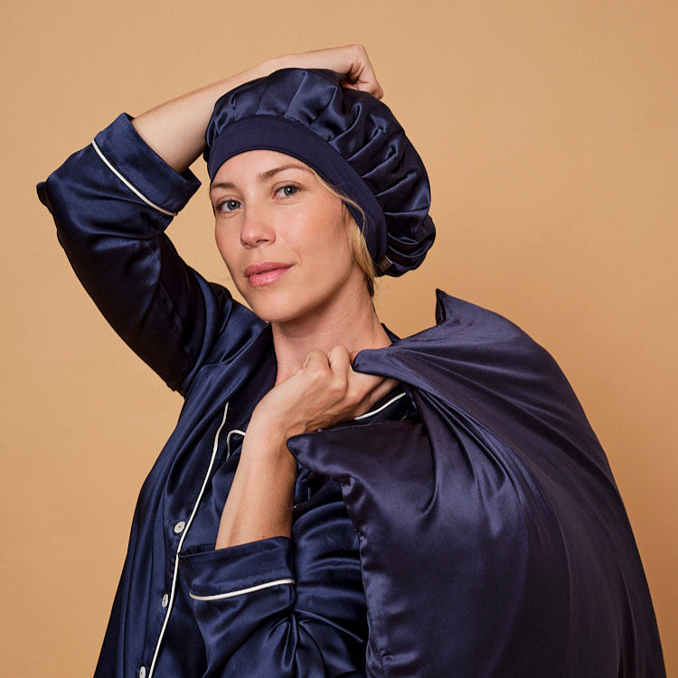 Bonnet de nuit pure soie