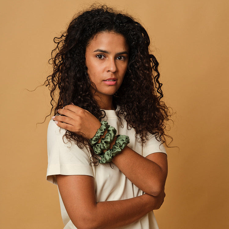 Chouchou 100% pure soie - Le moyen - Vert sauge