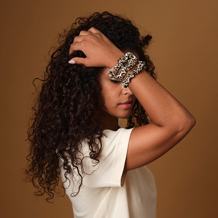 Chouchou 100% pure soie - Le petit - Léopard