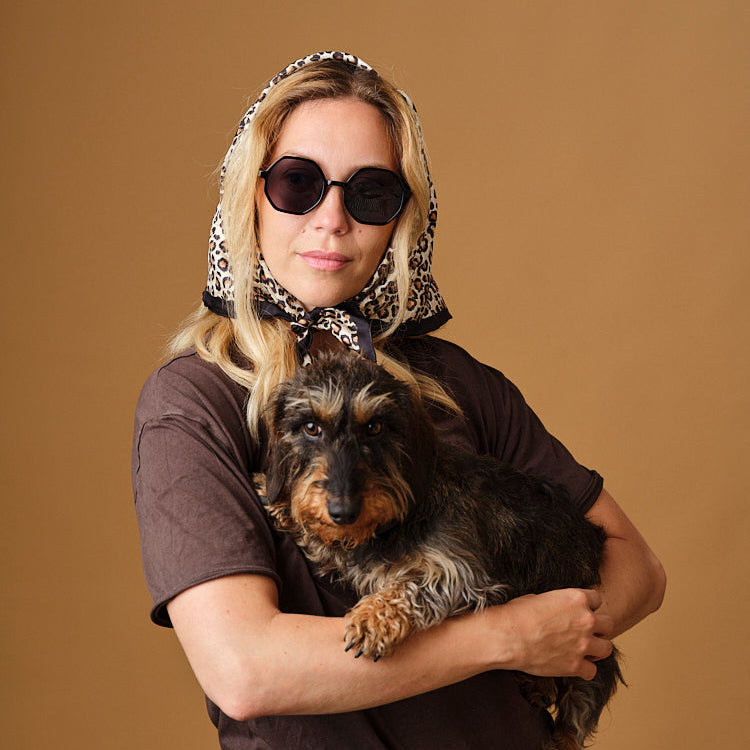 Leopard Pure Silk Scarf