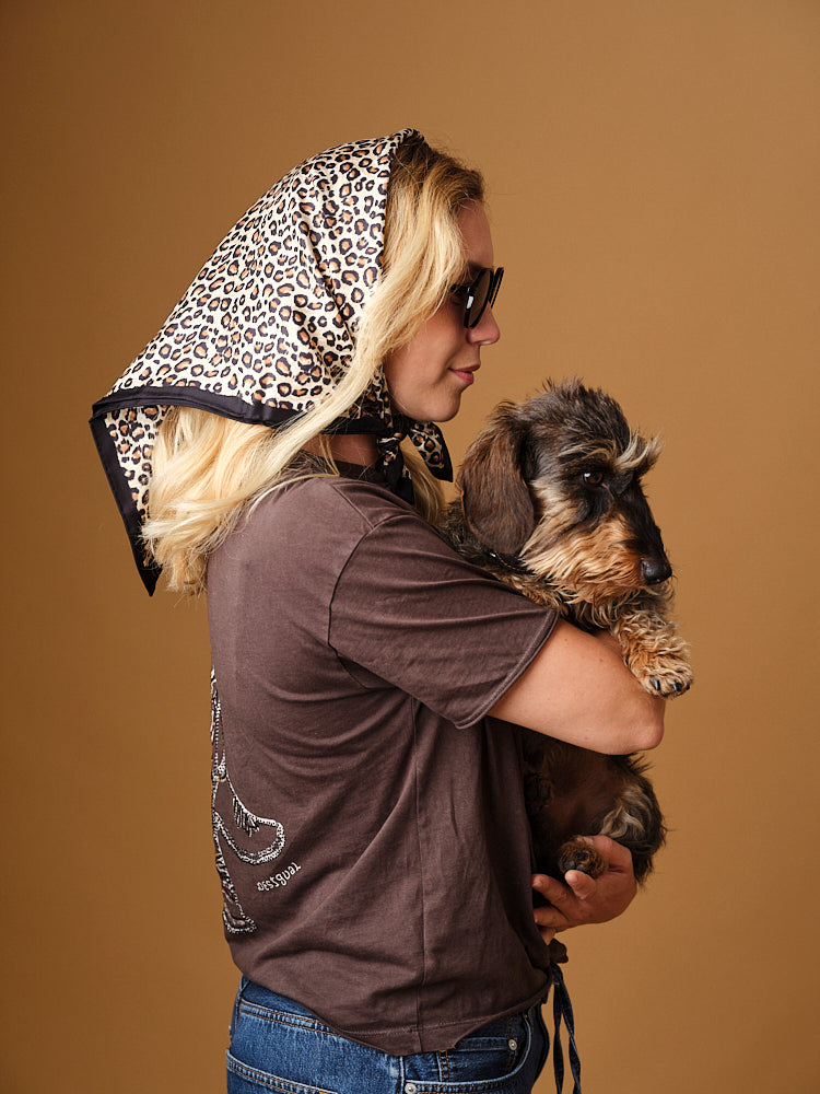 Leopard Pure Silk Scarf