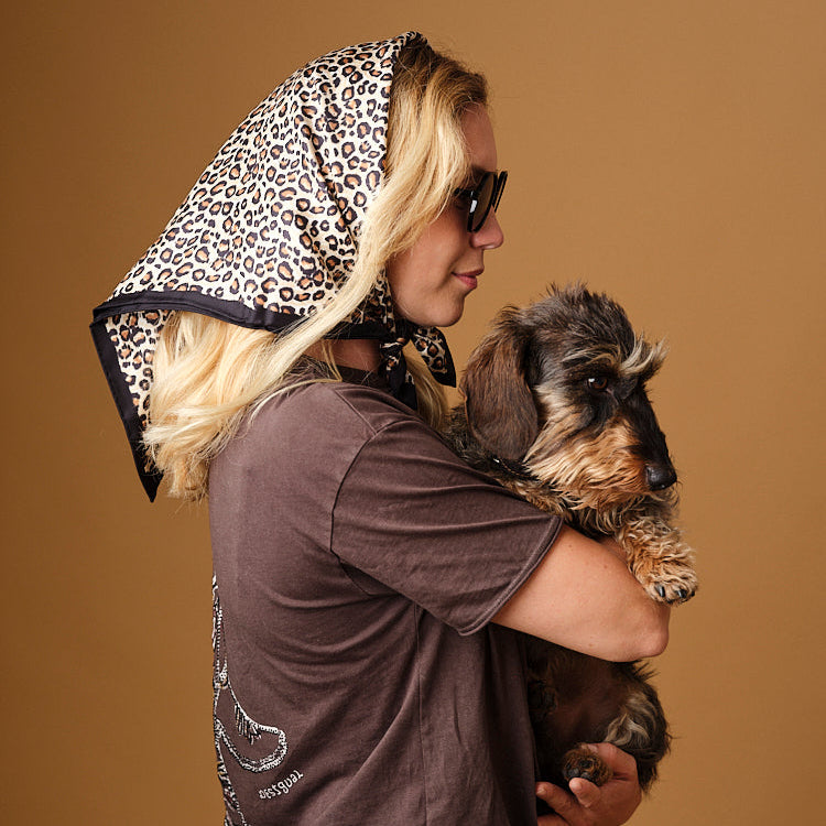 Leopard Pure Silk Scarf