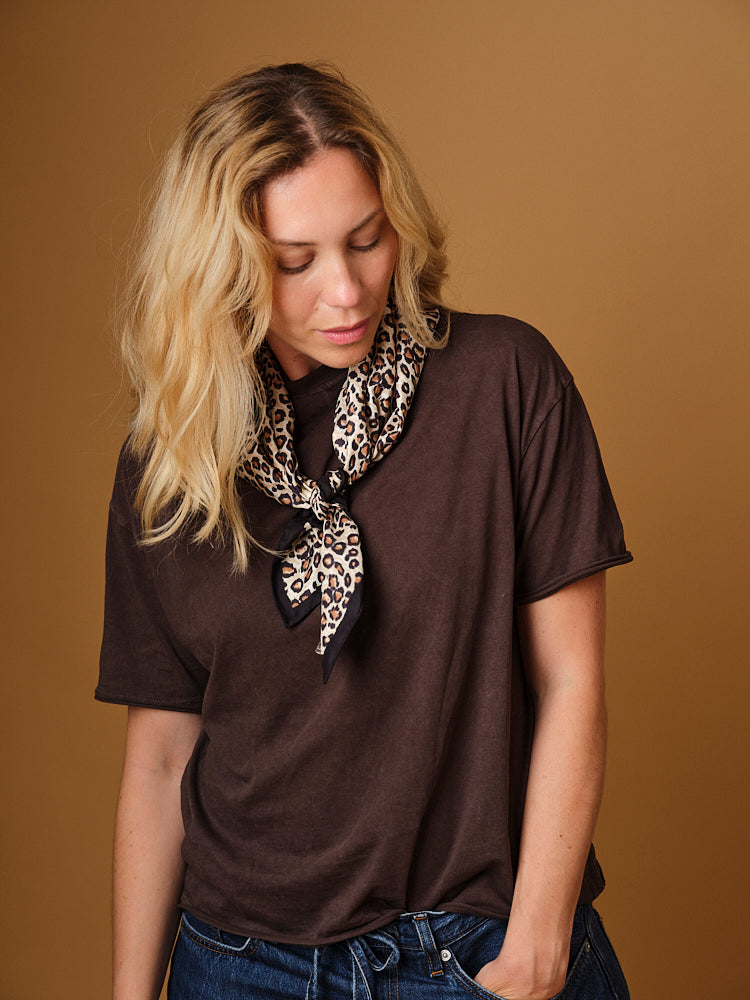 Leopard Pure Silk Scarf