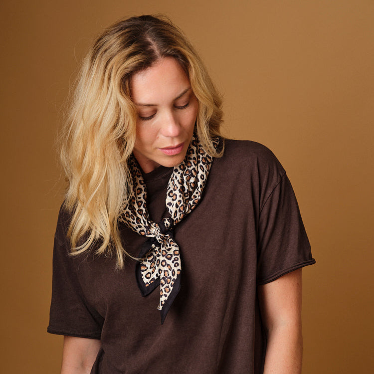 Leopard Pure Silk Scarf