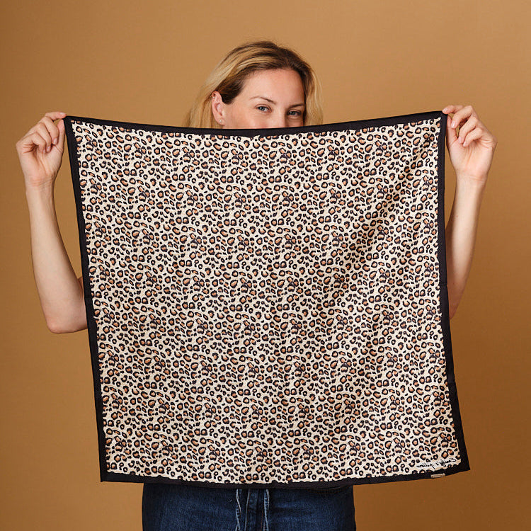 Leopard Pure Silk Scarf