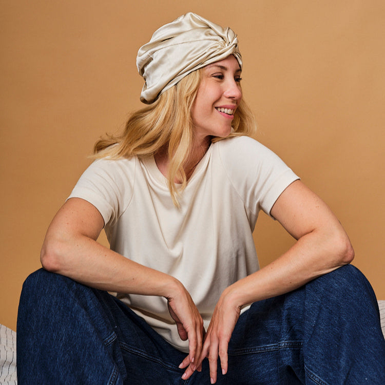 100% pure mulberry silk turban