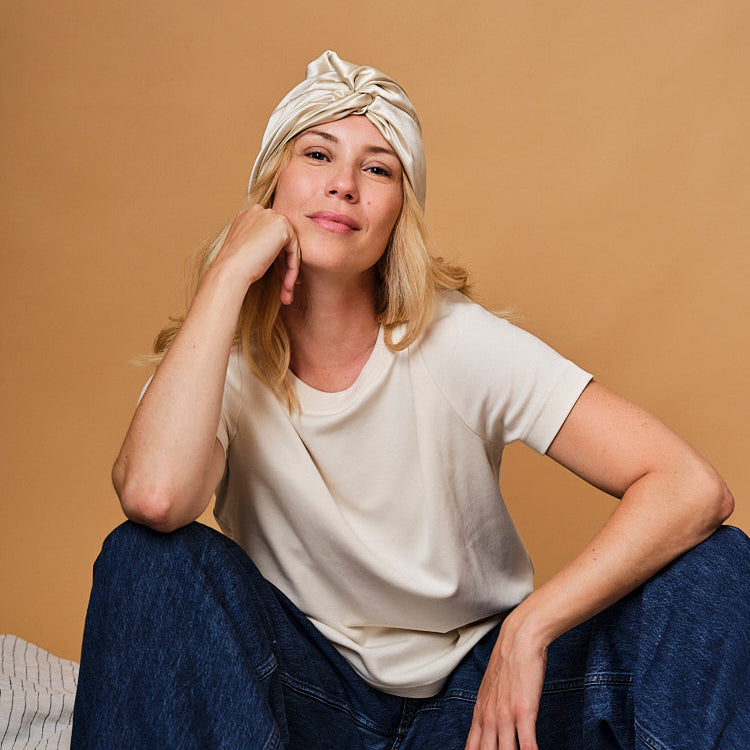 100% pure mulberry silk turban