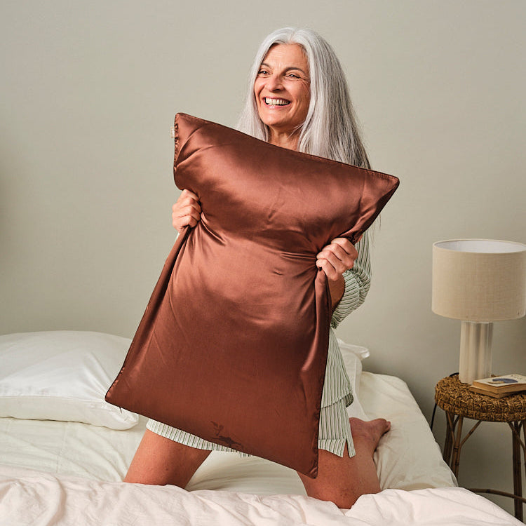 100% Pure Mulberry Silk Pillowcase - Mocha