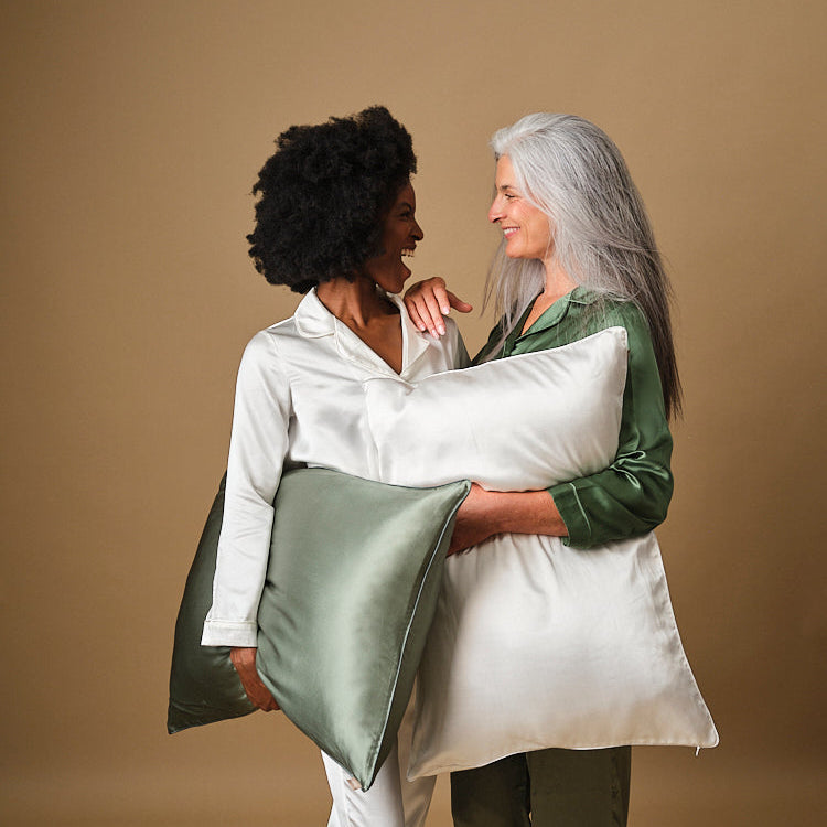 Pyjama 100% pure soie de mûrier - Blanc