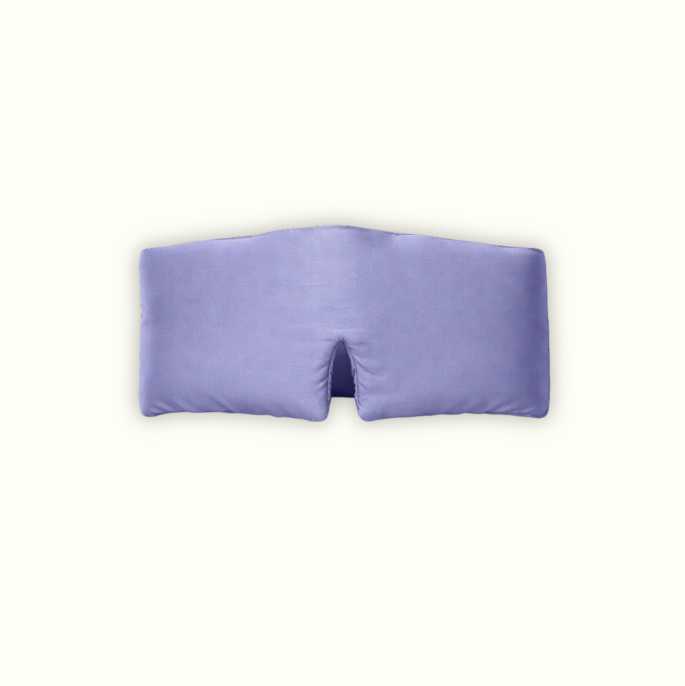 Masque de nuit bandeau 100% pure soie - Bleuet