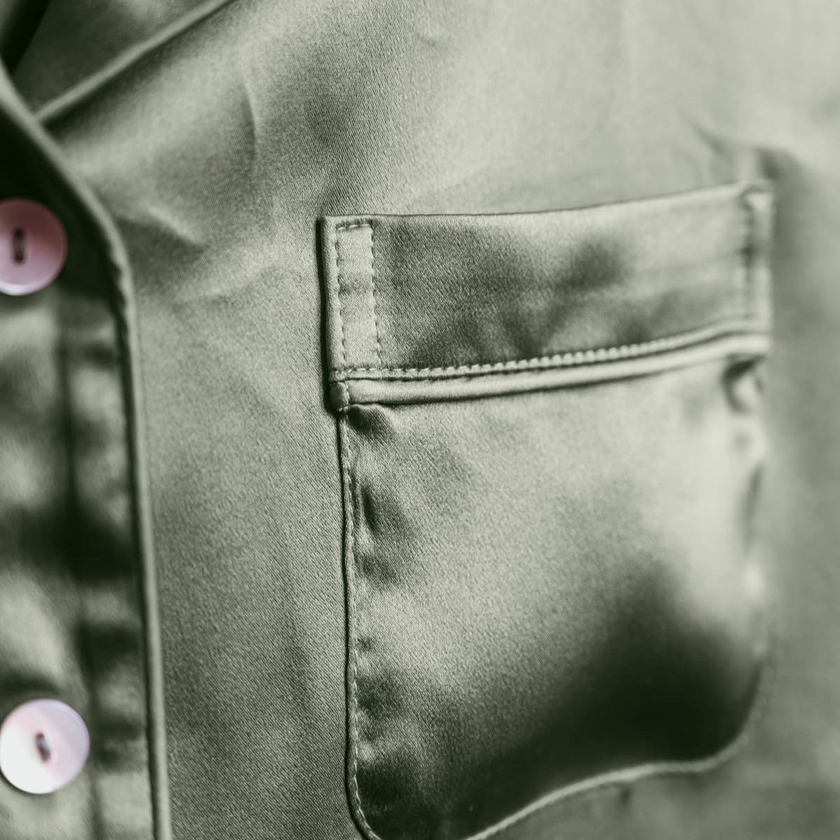 Chemise 100% pure soie de mûrier - Vert sauge