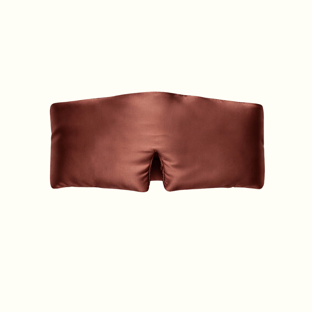 Masque de nuit bandeau 100% pure soie - Moka