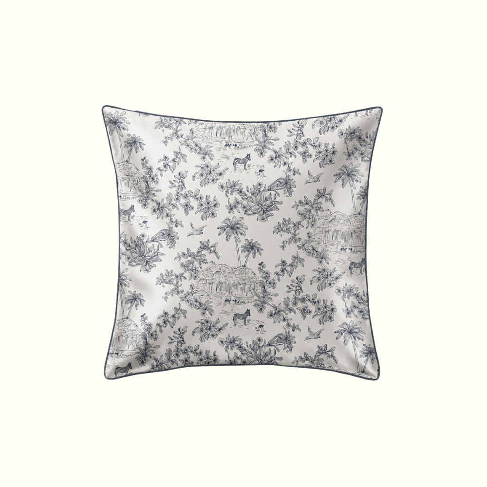 Funda de almohada de seda morera 100 % pura - Cebra