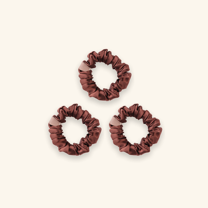 Pack de 3 Chouchous 100 % Soie - Le Petit - Moka