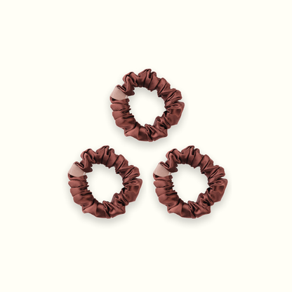 Pack de 3 Chouchous 100 % Soie - Le Petit - Moka