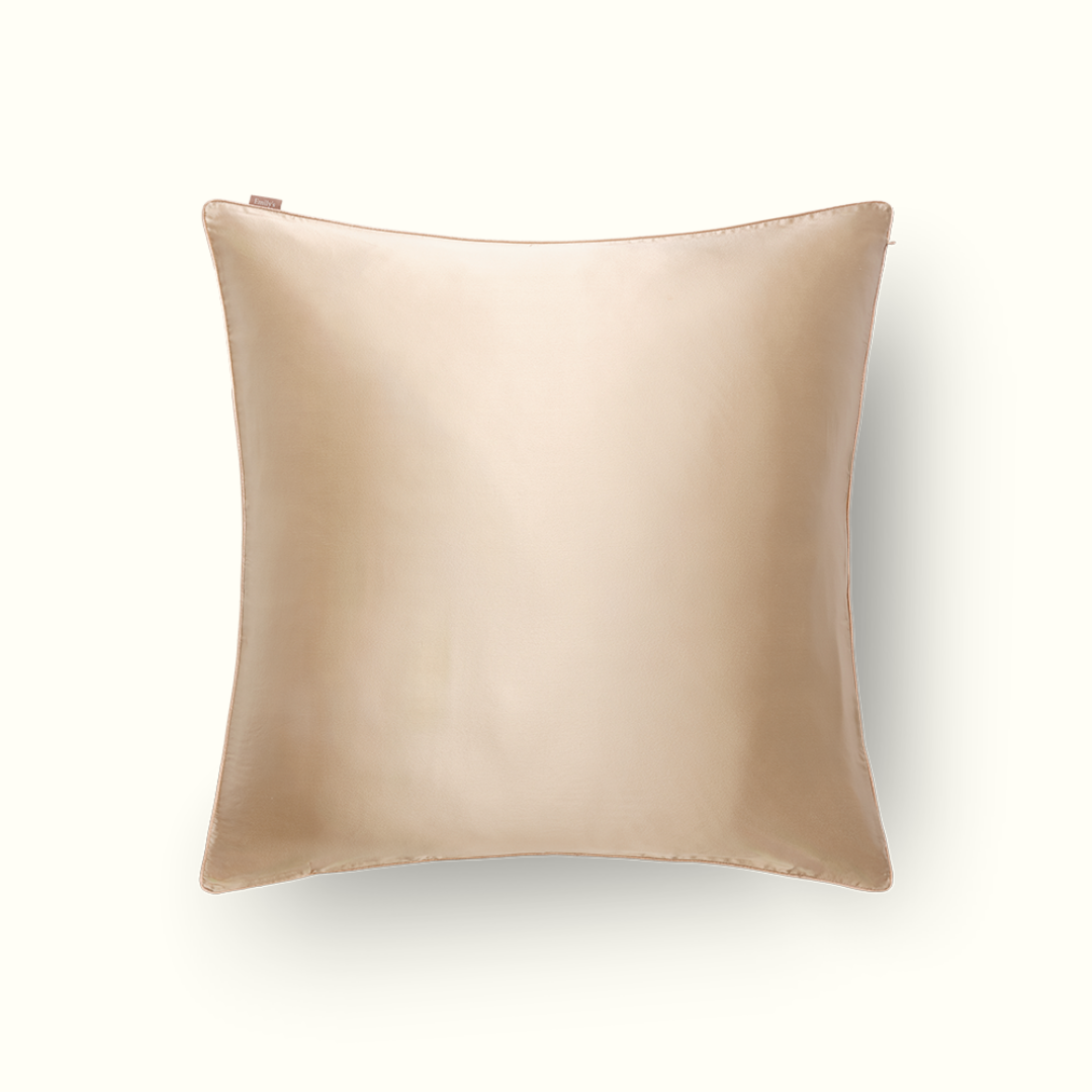 Two faced silk and linen pillowcase