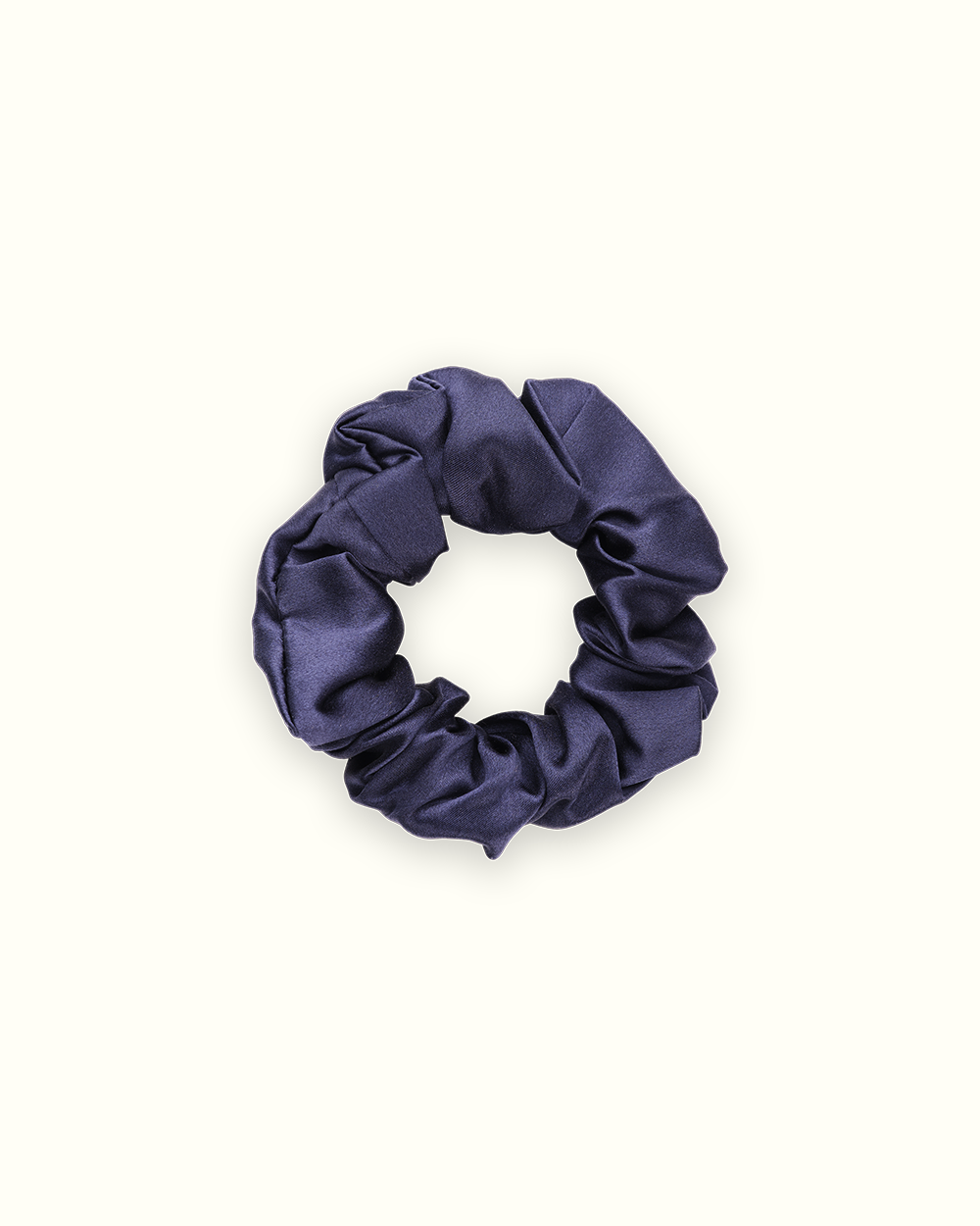 Chouchou 100% pure soie - Le moyen- Bleu nuit