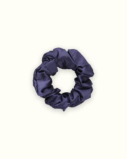 Chouchou 100% pure soie - Le moyen- Bleu nuit