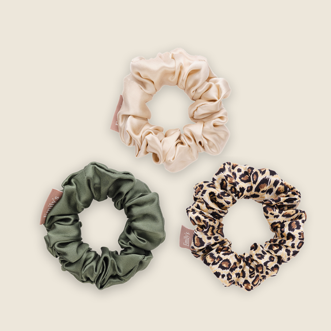 Crackers  de Noël - Trio de Chouchous M - Champagne, Léopard, Vert sauge