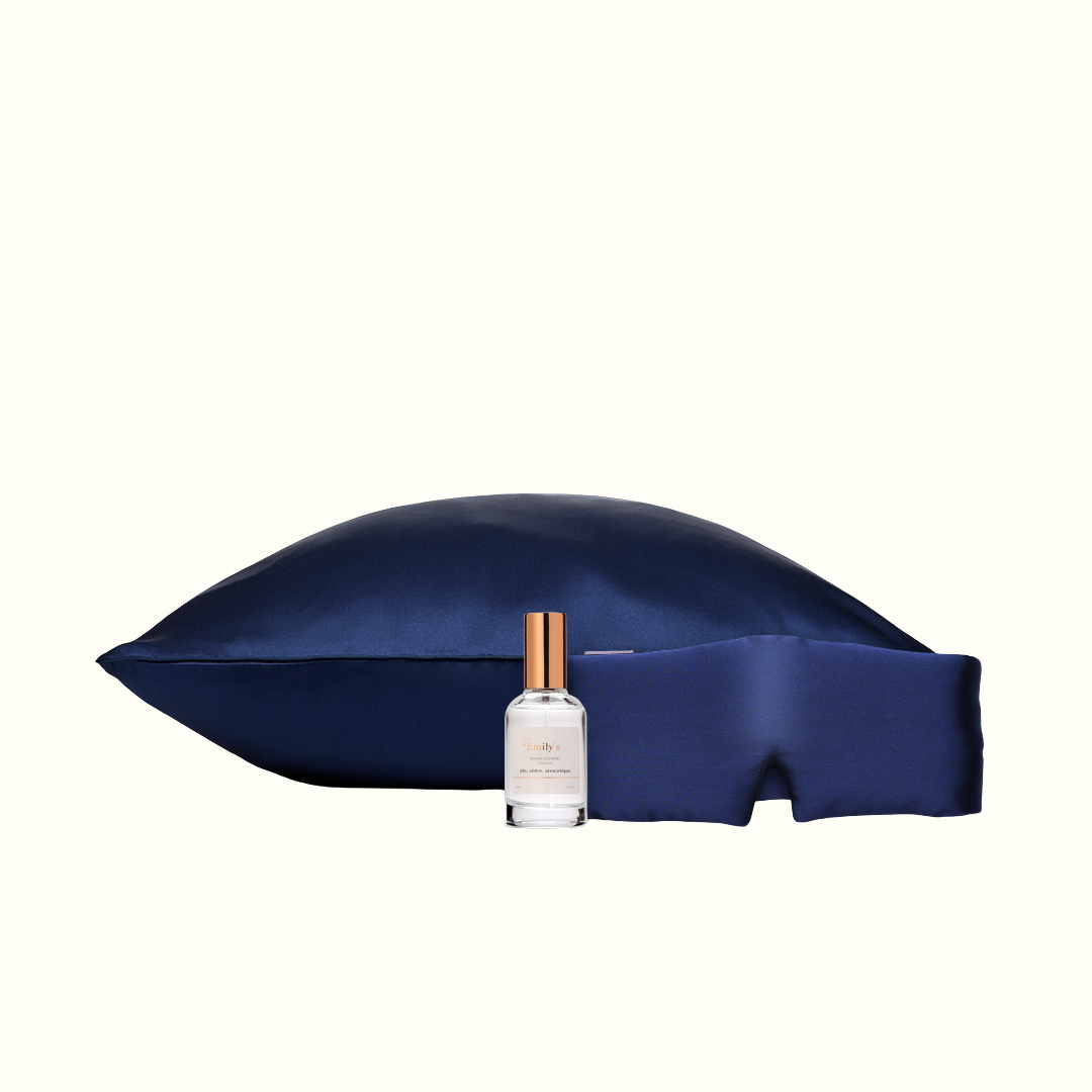 Serenity Pack - Silk pillowcase, blindfold sleep mask and pillow mist