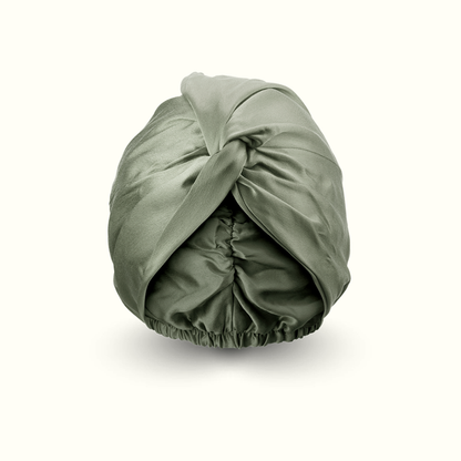 Turban 100% pure soie de mûrier - Vert sauge