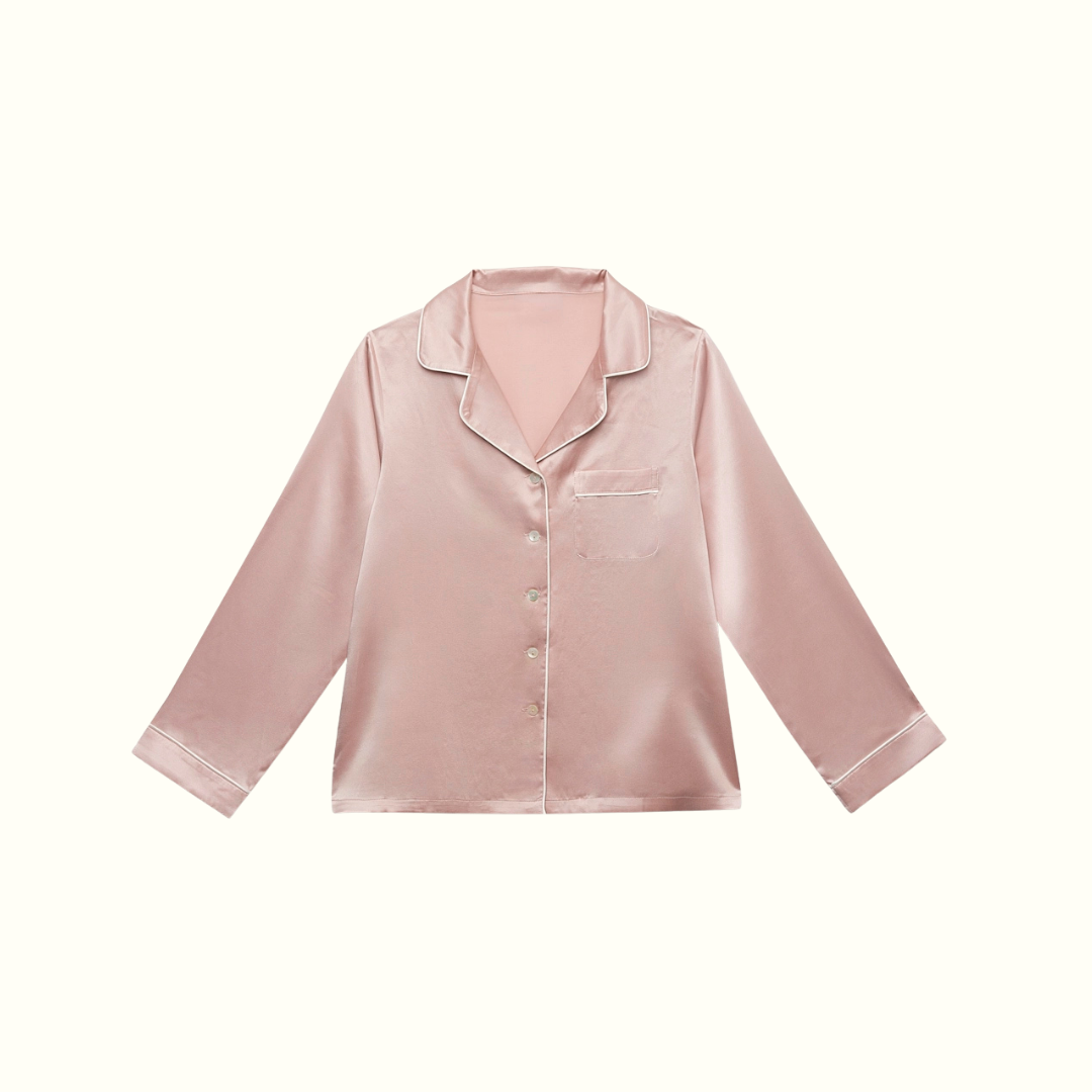 Chemise 100% pure soie de mûrier - Bois de rose