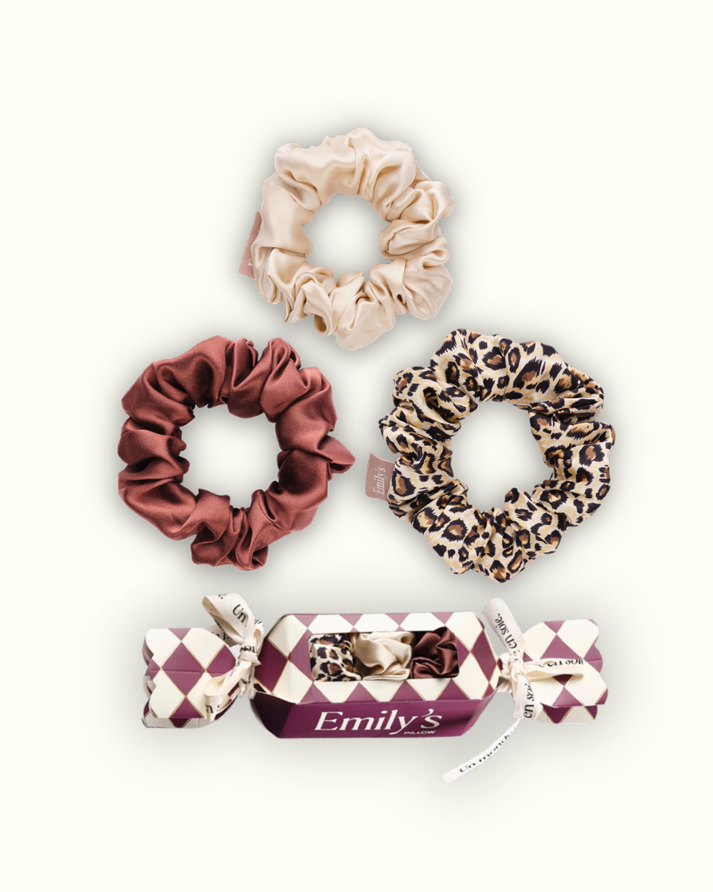 Crackers de Chouchous - Trio de Chouchous M - Champagne, Léopard, Moka