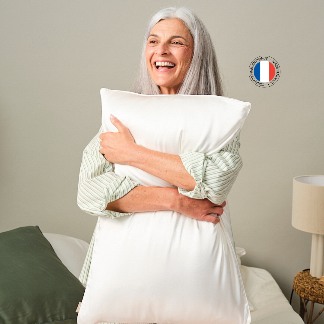 LUXURY pure silk pillowcase - Made in France