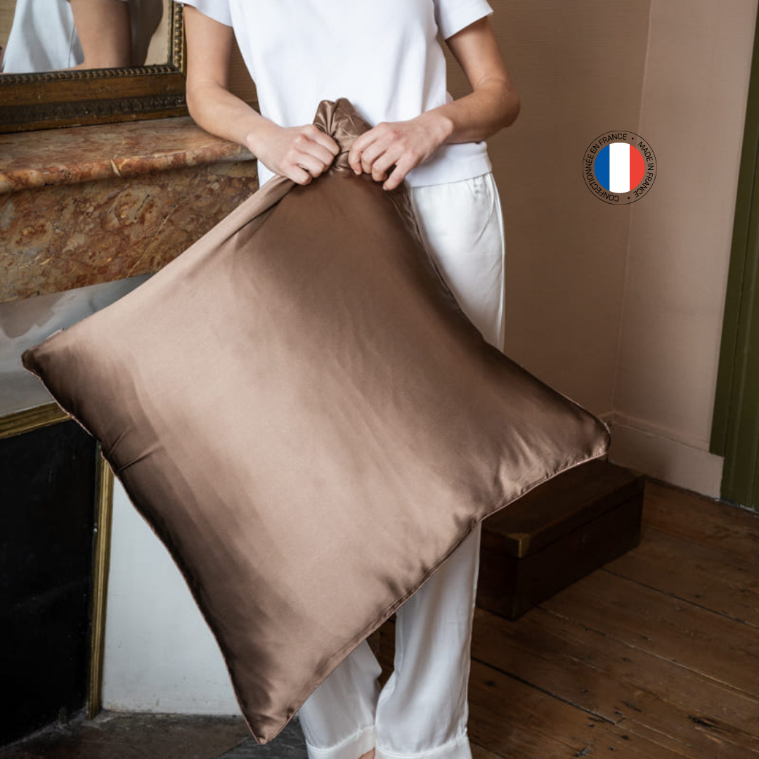LUXURY pure silk pillowcase - Made in France