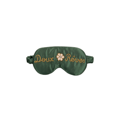 Masque de sommeil 100% pure soie - Vert Sauge "Doux Rêves"
