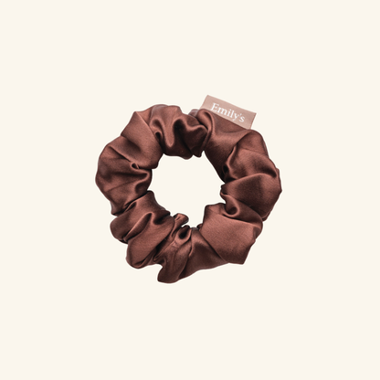 Pure Silk Scrunchie - Medium - Mocha