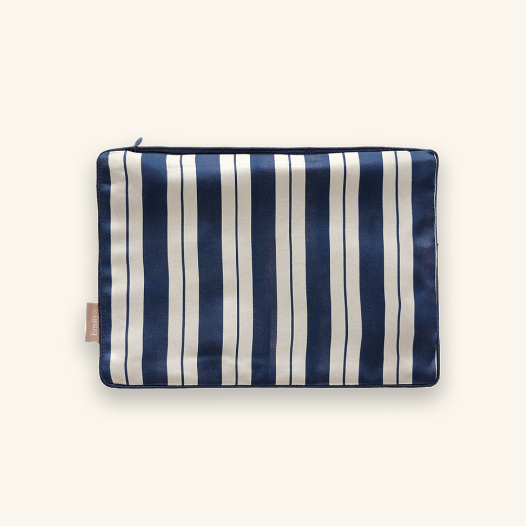 Estuche de lino y seda
