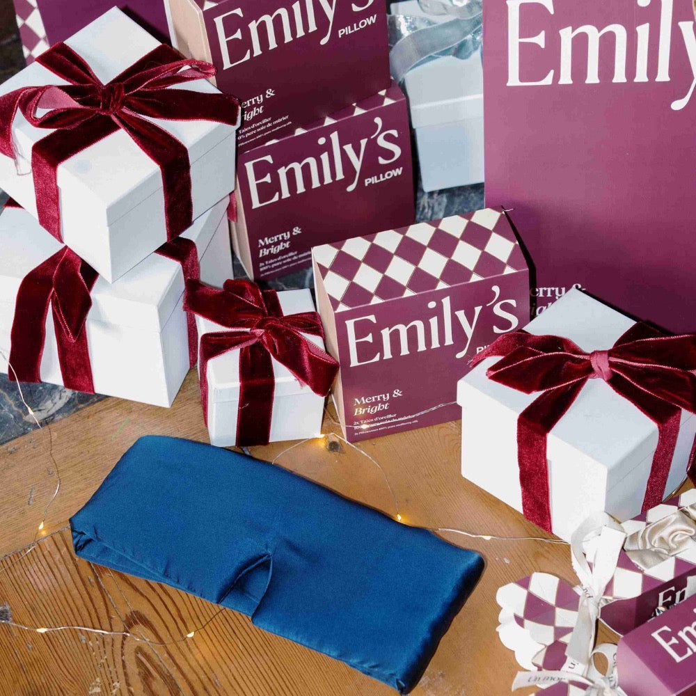 Masque de nuit bandeau 100% pure soie - Bleu Nuit