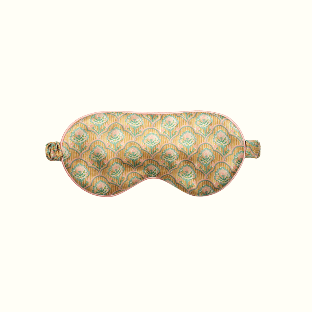 100% Pure Silk Sleep Mask - Sacred Flowers