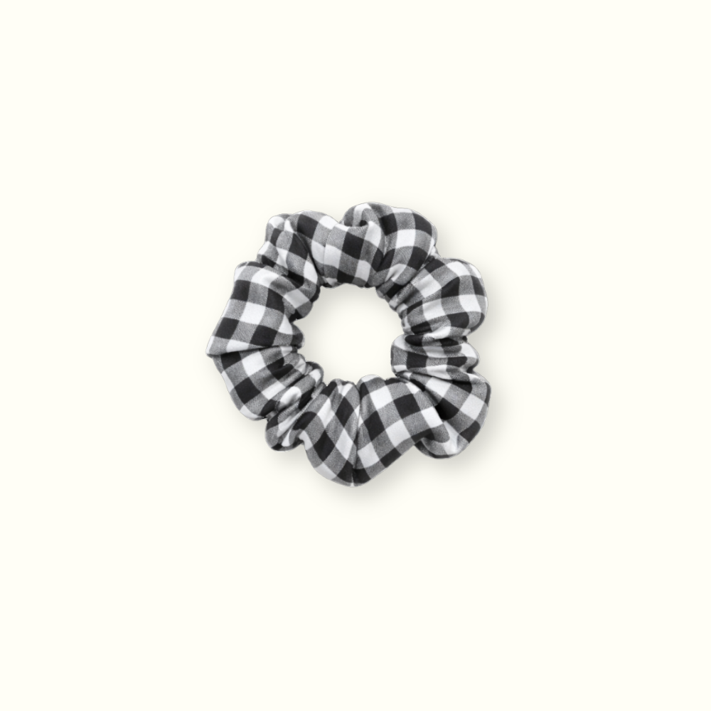 Chouchou 100% pure soie - Le moyen - Vichy noir grands carreaux