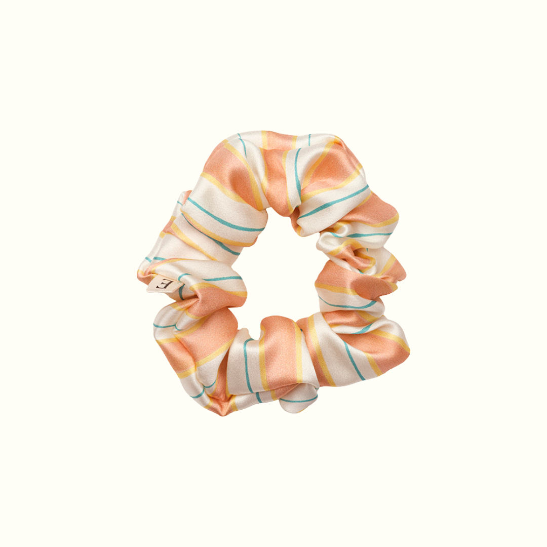 100% pure silk scrunchie - Medium - Divine lines
