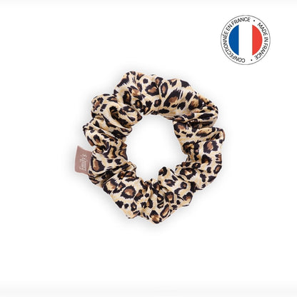 Chouchou 100% soie - Confectionné en France - Léopard