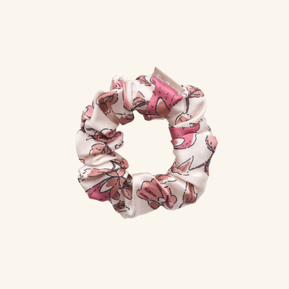 100% Pure Silk Scrunchie - Medium - Floral