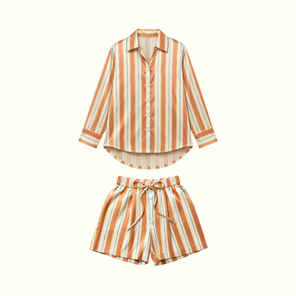 Divine Lines - 100% Pure Mulberry Silk Short Pyjamas