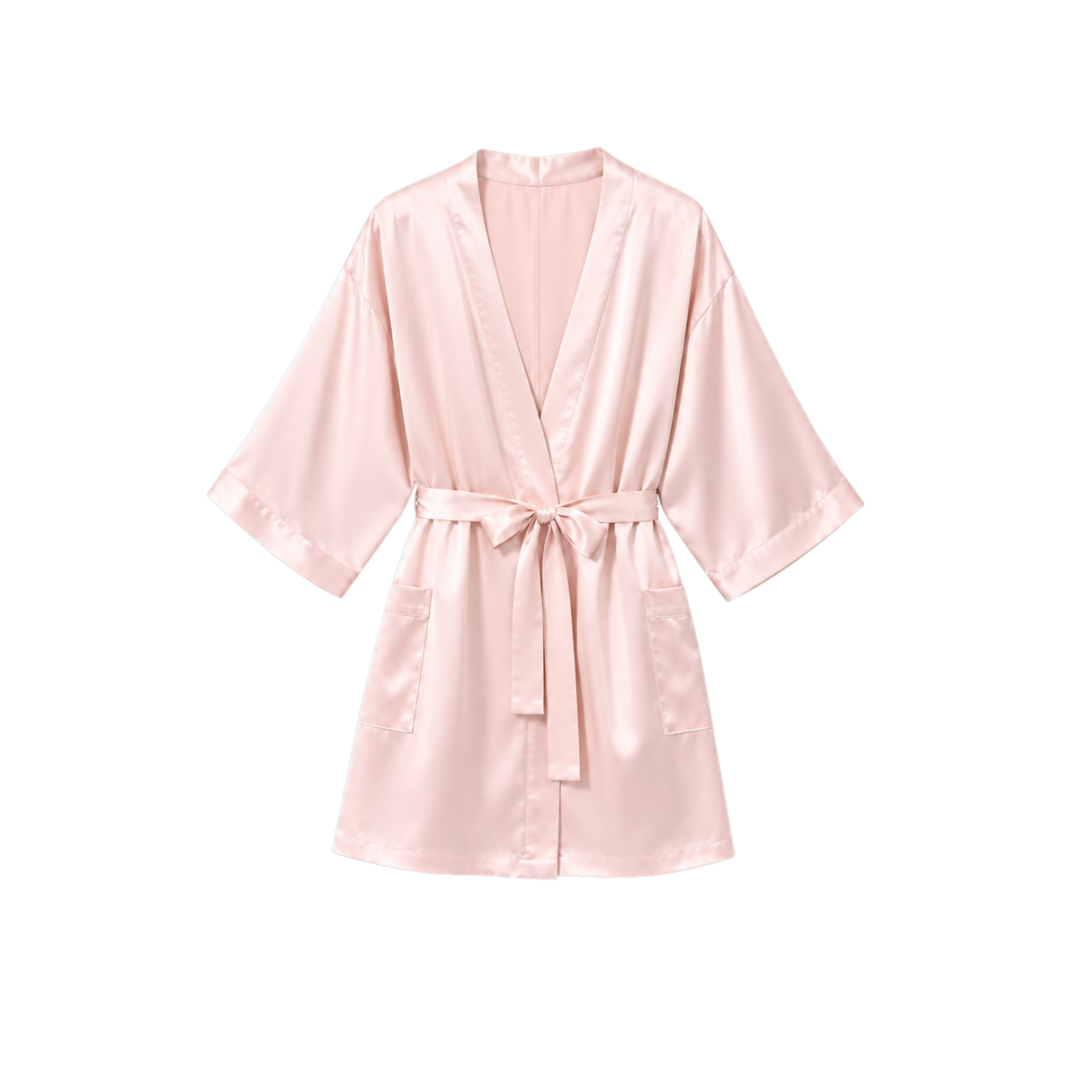 Kimono Pure Soie - Rose poudré