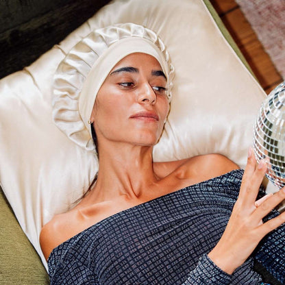 Pack cheveux - Taie en 100% soie et bonnet de nuit