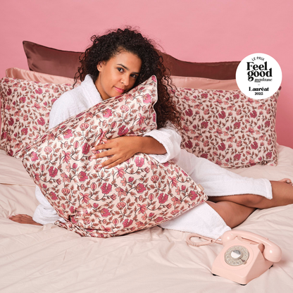 100% Pure Mulberry Silk Pillowcase - Floral