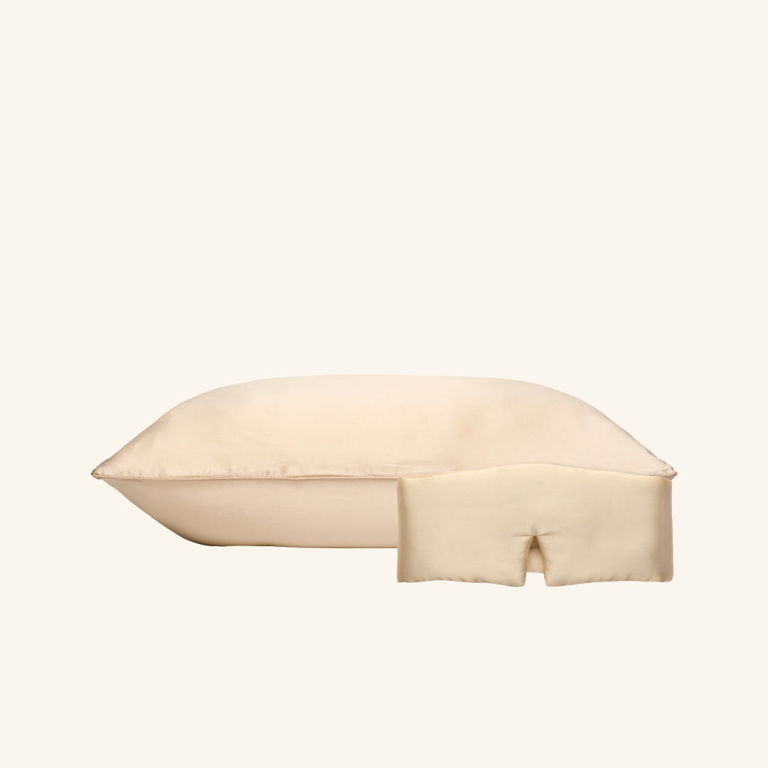 Pack sommeil - Taie en soie et masque de nuit bandeau