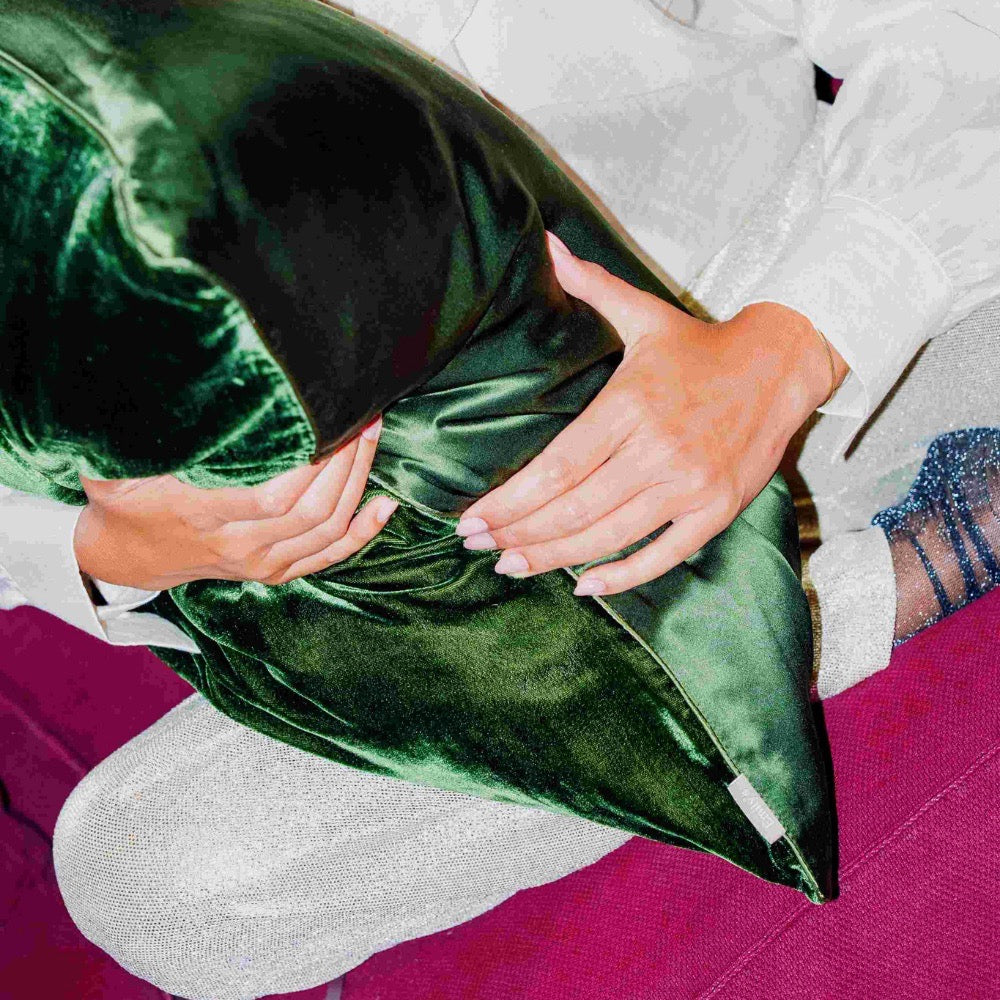 Double-sided pillowcase - Silk and velvet